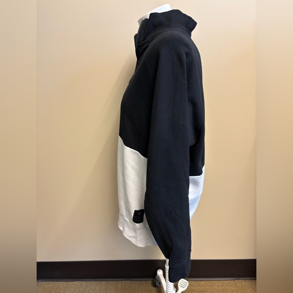 RYU Black White Oversized Athleisure V-Neck Long Sleeve Sweater women's Large - Picture 3 of 11